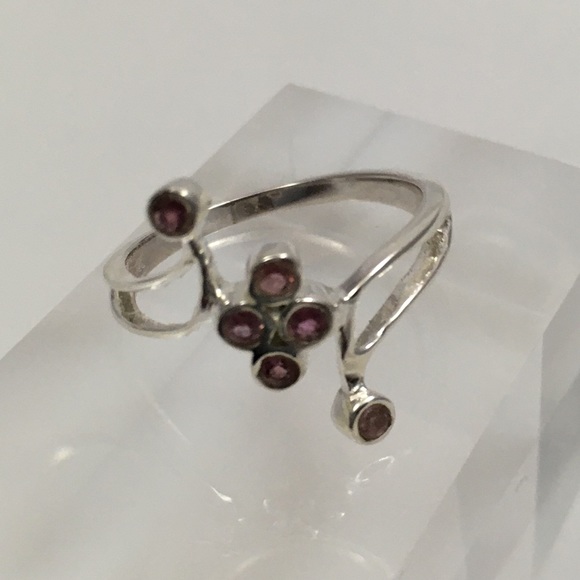 Sterling Silver 925 Pink Tourmaline Ring - Picture 2 of 8